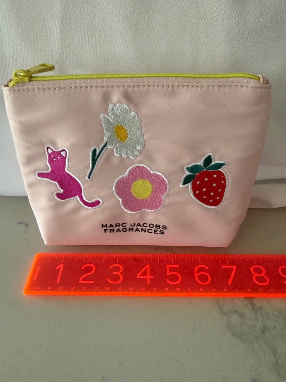 Marc Jacobs Pink Floral Patch Cosmetic Pouch - Picture 9 of 10